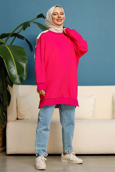 Oversize Sweatshirt Pembe 3014